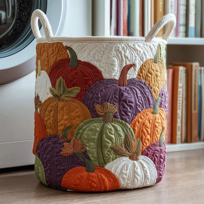 The Pumpkin Patch Quilted Laundry Basket Tote 1061
