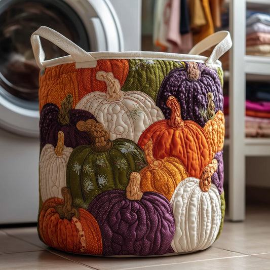 The Pumpkin Patch Quilted Laundry Basket Tote 1062