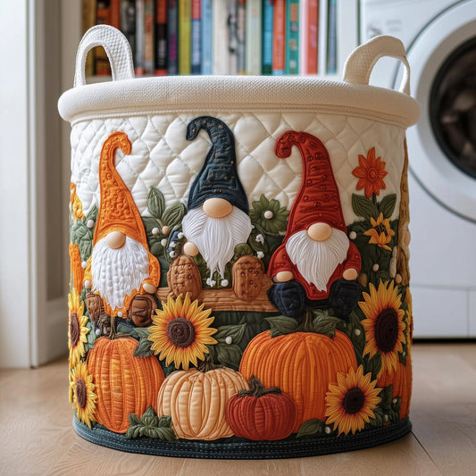 Autumn Whimsy Laundry Quilted Tote
