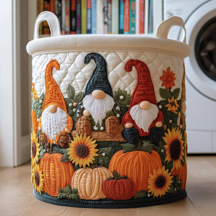 Autumn Whimsy Laundry Quilted Tote