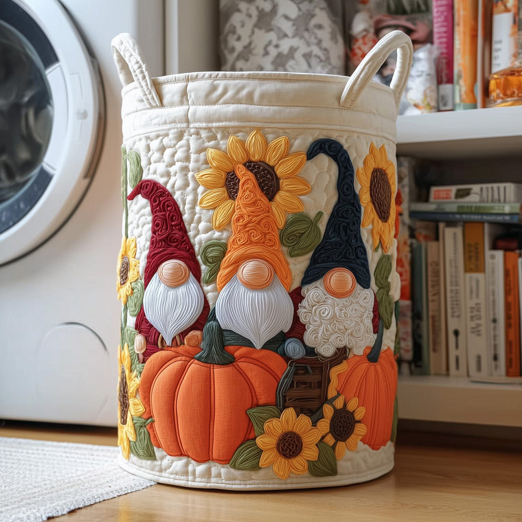 The Autumn Whimsy Quilted Laundry Basket Tote 1067