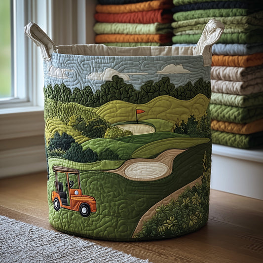 The Fairway Dreams Quilted Laundry Basket Tote 1135