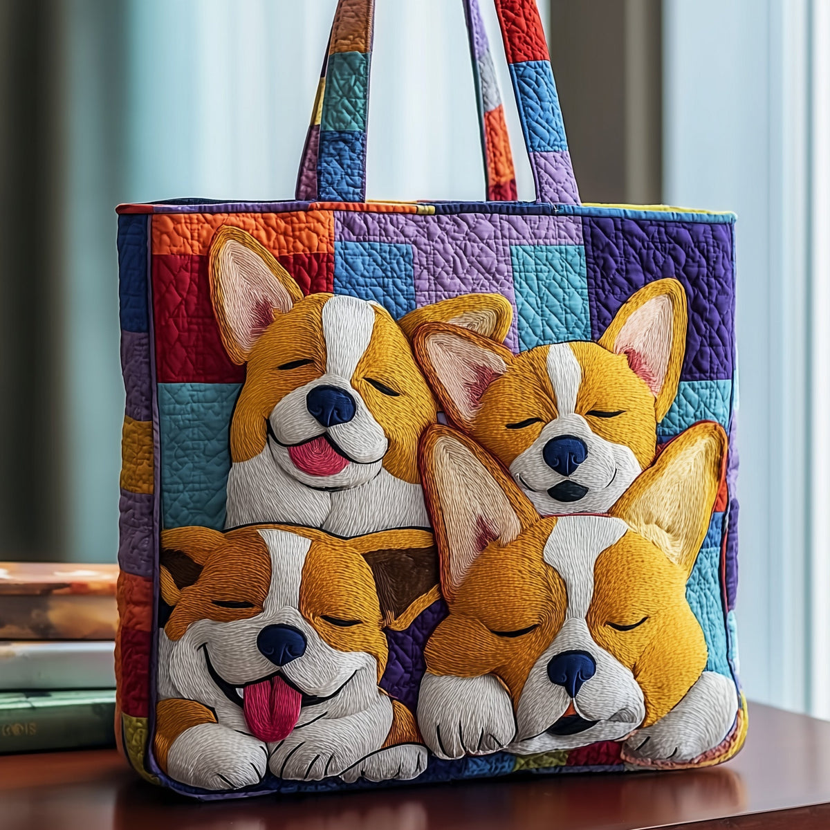 Two Corgi Dogs Tote Bag