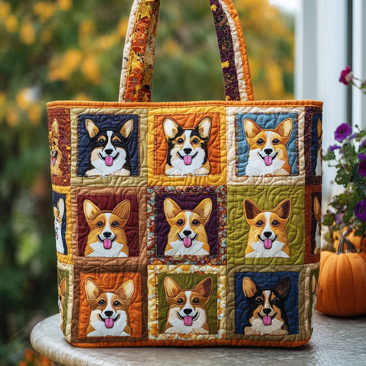 Corgi Dog Portraits Tote Bag