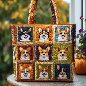 Corgi Dog Portraits Tote Bag