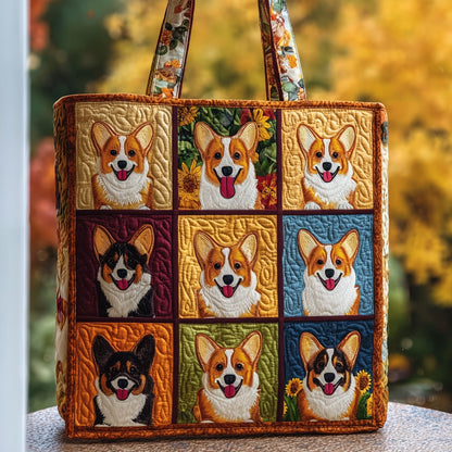 Everyday Corgi Quilted Tote Bag