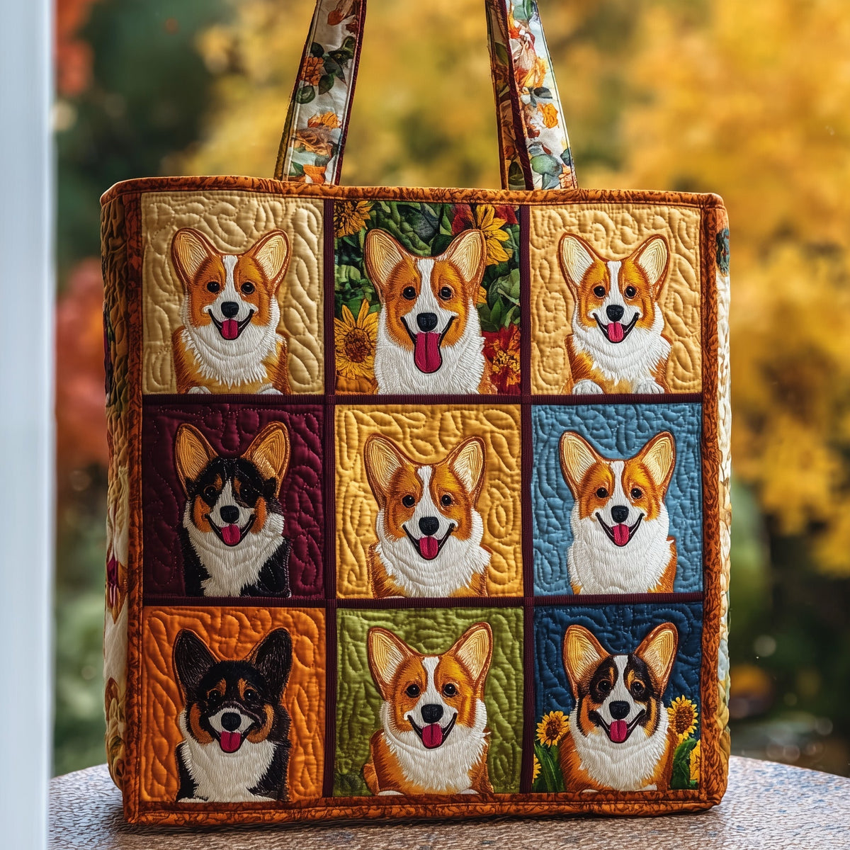 Everyday Corgi Quilted Tote Bag