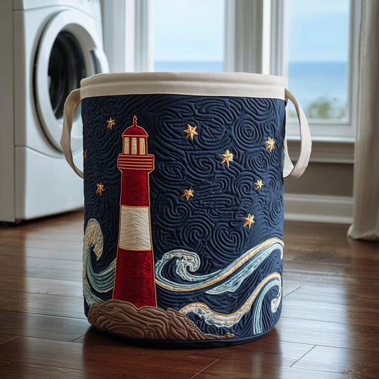 The Lighthouse Quilted Laundry Basket Tote 1166