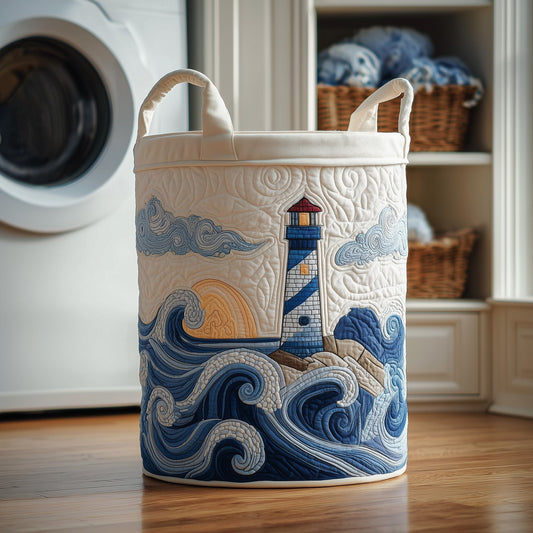 The Lighthouse Quilted Laundry Basket Tote 1170
