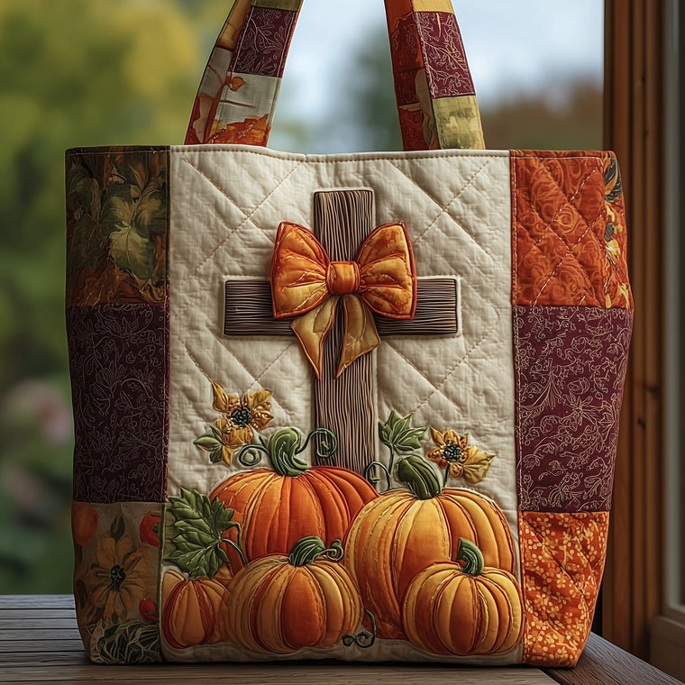 Everyday Autumn Blessings Quilted Tote