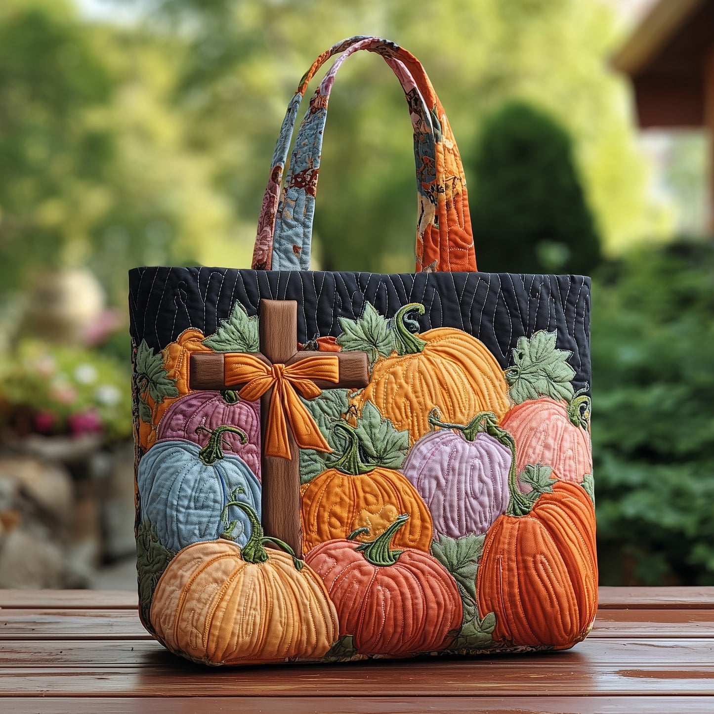 Everyday Cross Quilted Tote Bag