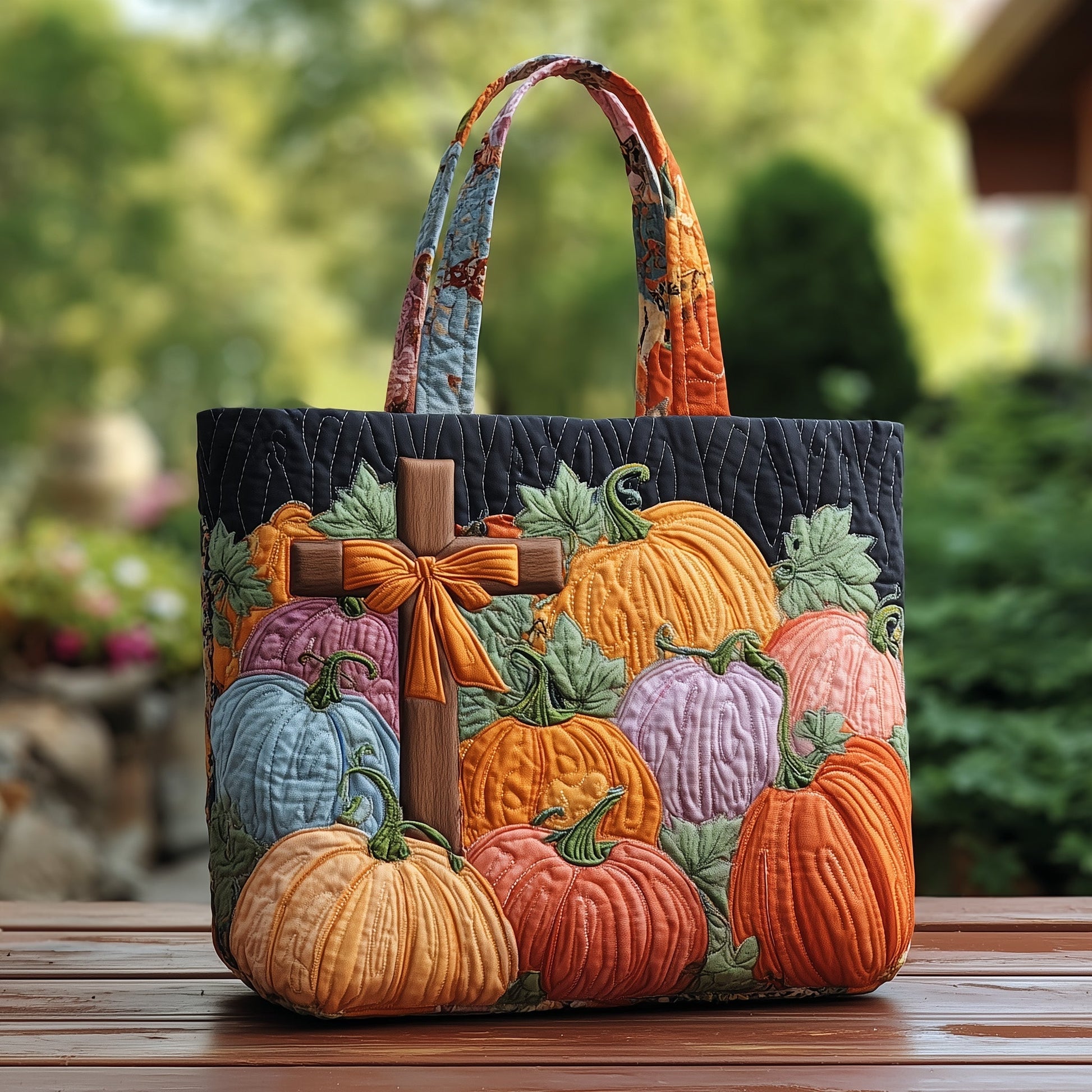Everyday Cross Quilted Tote Bag
