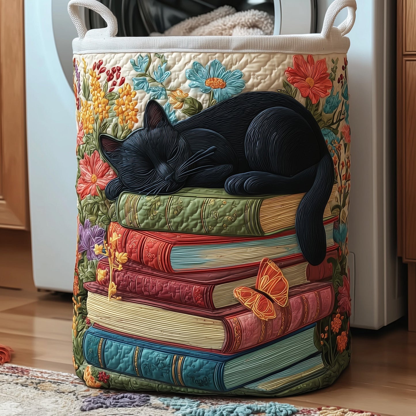 Purrfect Pages Laundry Quilted Tote