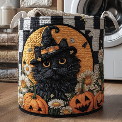 The Moonlit Whisker Quilted Laundry Basket Tote 1631