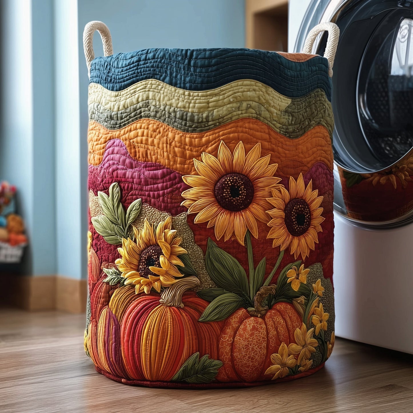 Pumpkin Haven Laundry Quilted Tote