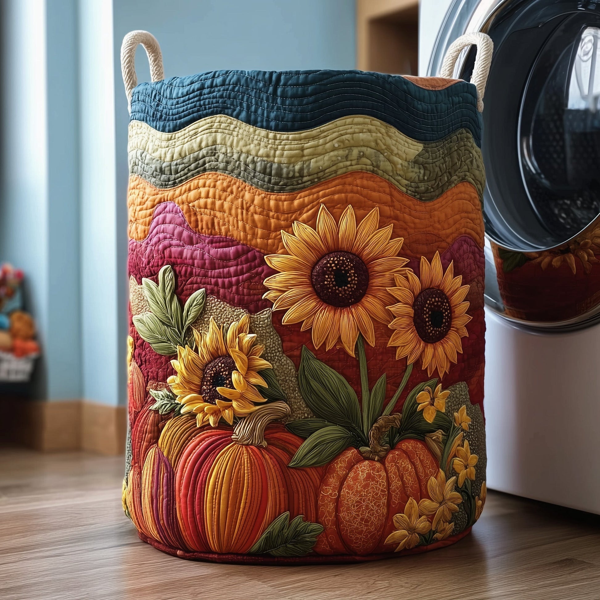 Pumpkin Haven Laundry Quilted Tote