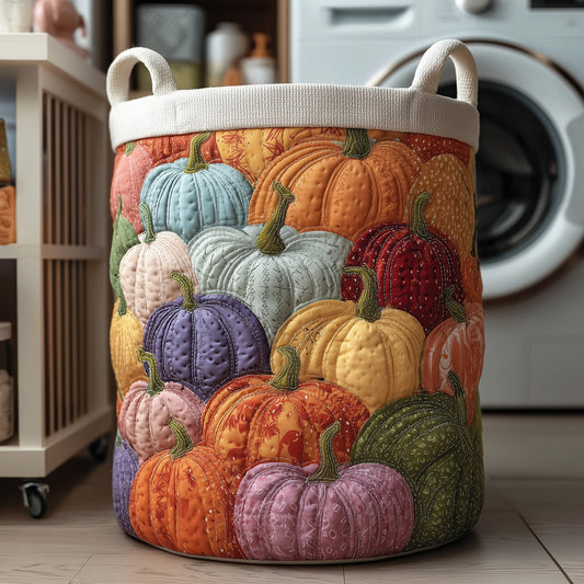 The Pumpkin Haven Quilted Laundry Basket Tote 1783