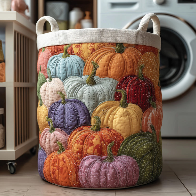 The Pumpkin Haven Quilted Laundry Basket Tote 1783