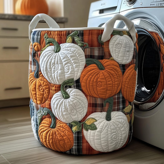 The Pumpkin Haven Quilted Laundry Basket Tote 1784