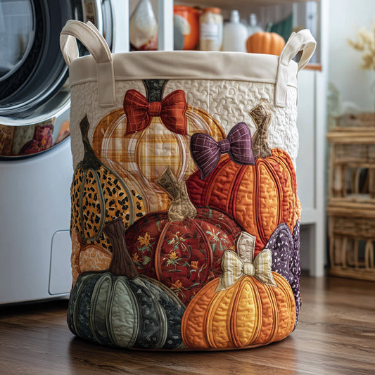 The Pumpkin Haven Quilted Laundry Basket Tote 1786