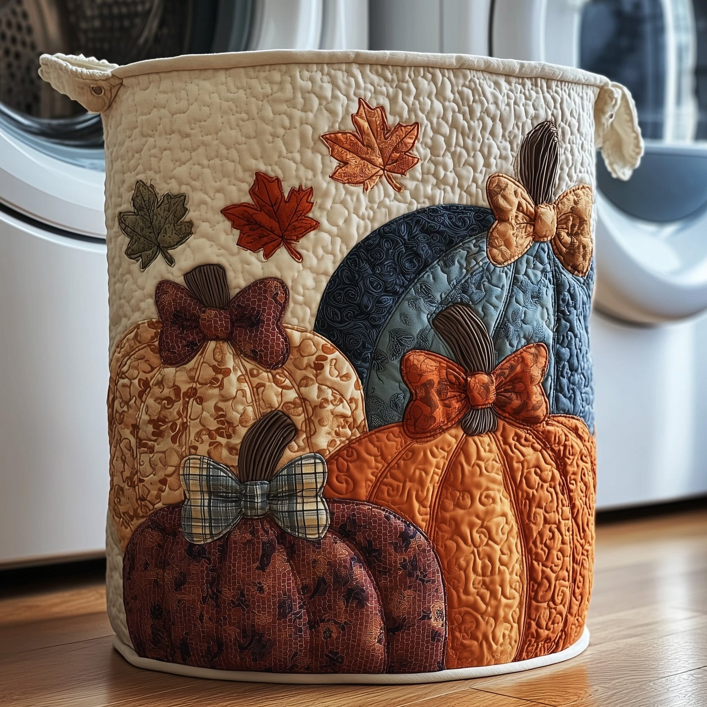 The Pumpkin Haven Quilted Laundry Basket Tote 1787