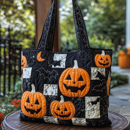 Everyday Jack-O'-Lanterns Bats Quilted Tote