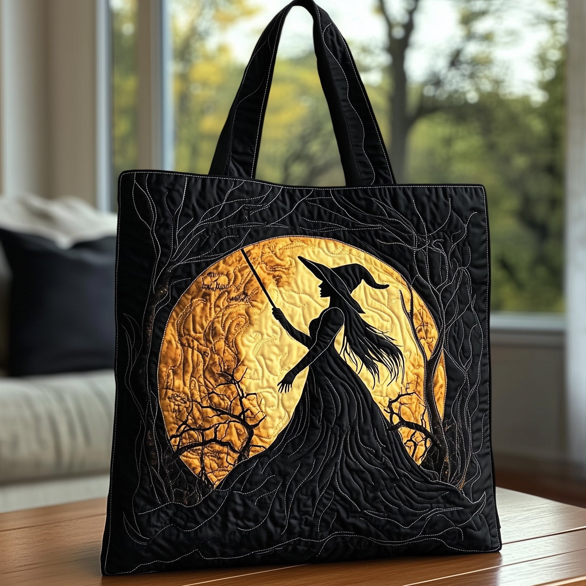 The Halloween Witch Quilted Tote