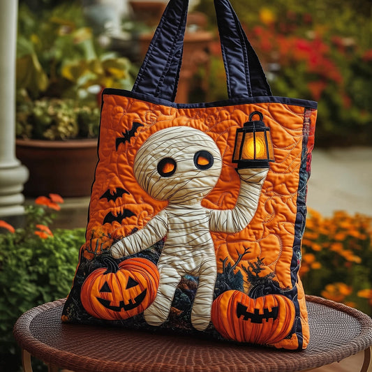The Halloween Mummy Quilted Tote