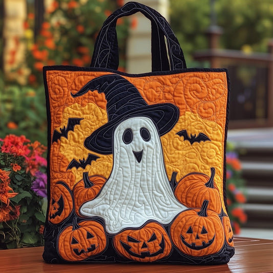 The Halloween Ghost Quilted Tote