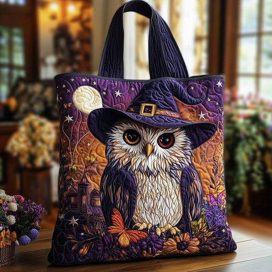 The Owl Charm Quilted Tote