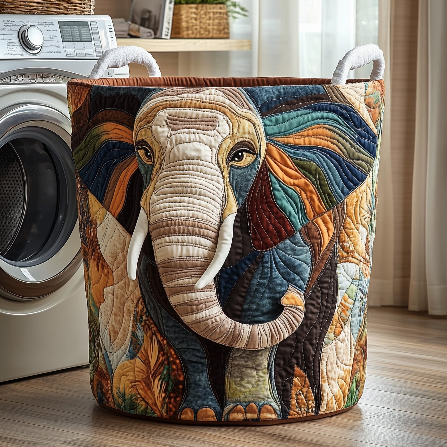 Elephant Laundry Basket Tote Bag