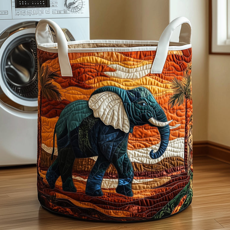 The Elephant Quilted Laundry Basket Tote 1825
