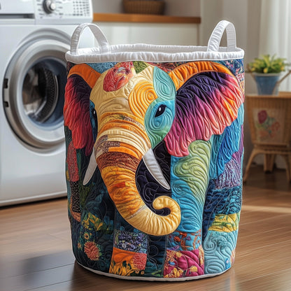 The Elephant Quilted Laundry Basket Tote 1826