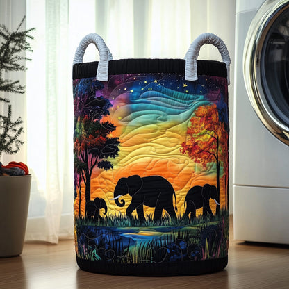 The Elephant Quilted Laundry Basket Tote 1830