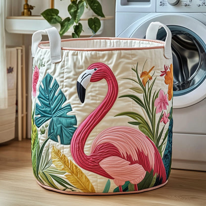 Tropical Flamingo Laundry Quilted Tote
