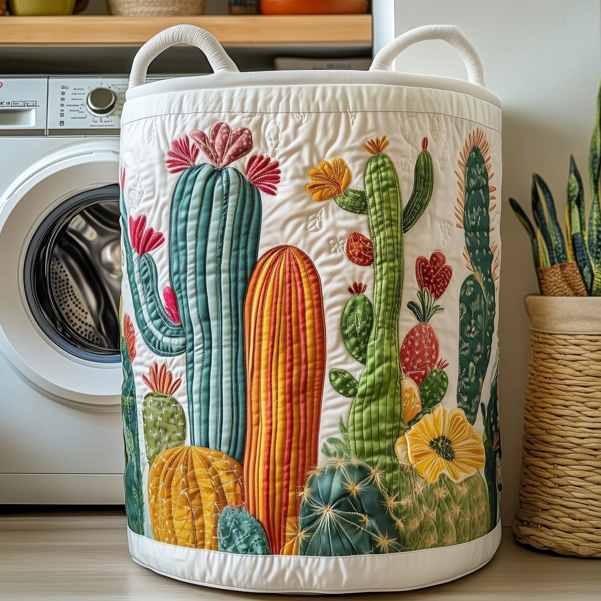 Cactus Haven Laundry Quilted Tote