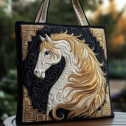 Everyday Horse Portrait Quilted Tote