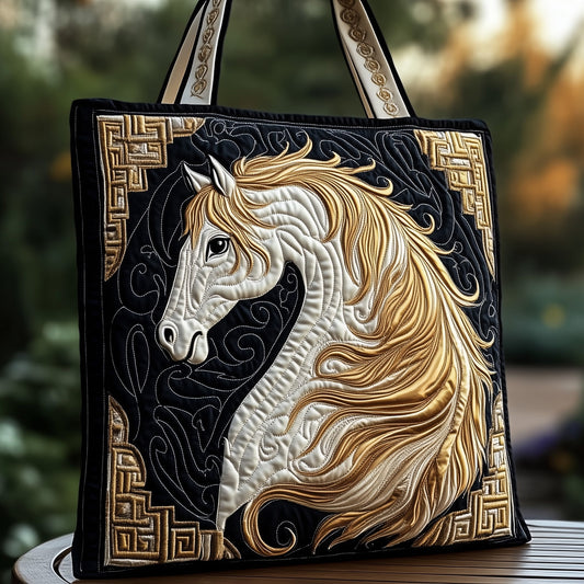 Everyday Horse Portrait Quilted Tote