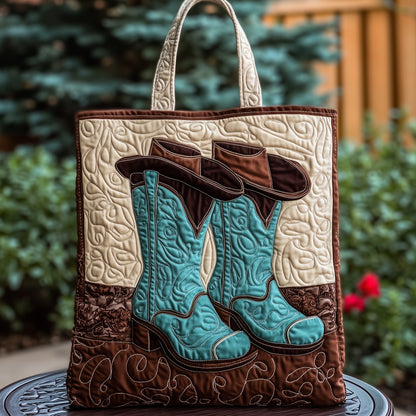 Everyday Cowgirl Boots Quilted Tote