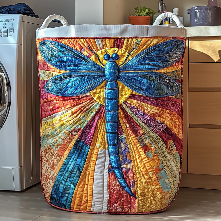 Dragonfly Charm Laundry Quilted Tote