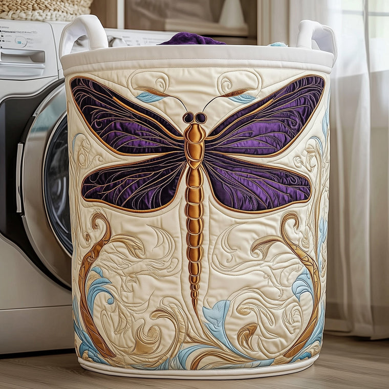 The Dragonfly Charm Quilted Laundry Basket Tote 1891