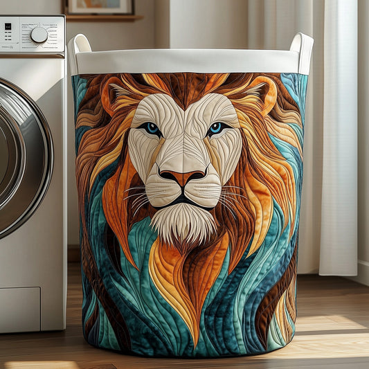 The Majestic Lion Quilted Laundry Basket Tote 1927