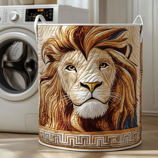 The Majestic Lion Quilted Laundry Basket Tote 1930