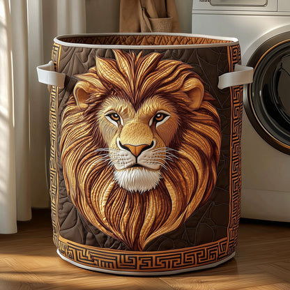 The Majestic Lion Quilted Laundry Basket Tote 1931