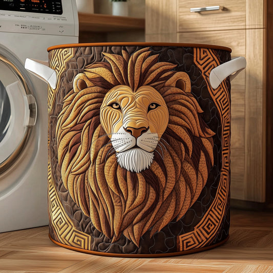 The Majestic Lion Quilted Laundry Basket Tote 1932