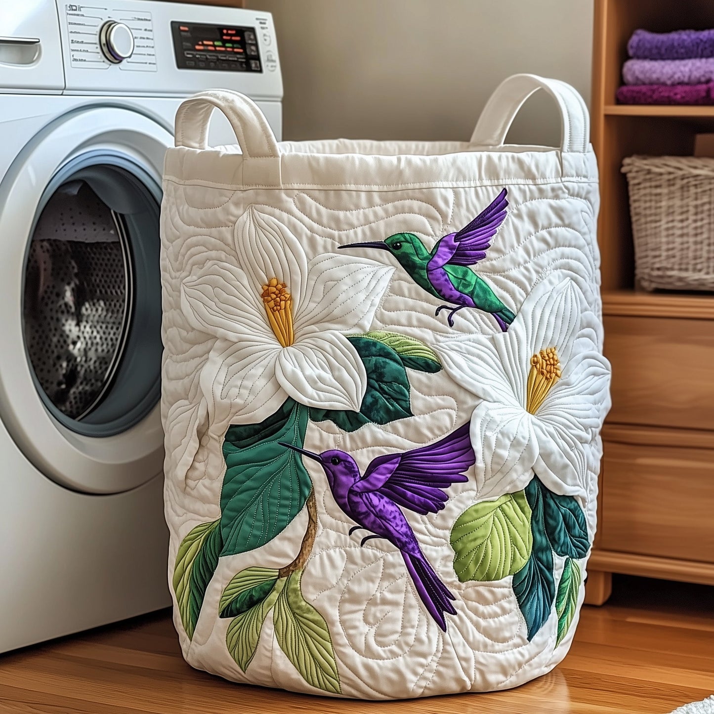 Elegant Magnolia Laundry Tote Bag
