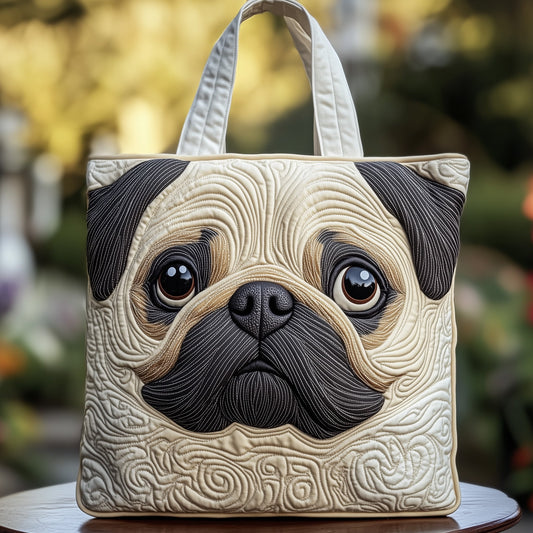 Pug Dog Face Tote Bag