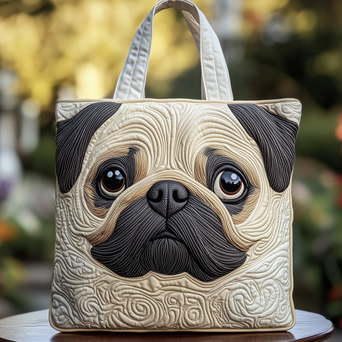 Pug Dog Face Tote Bag
