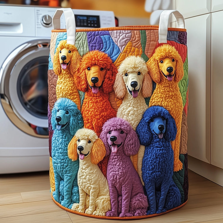 Poodle Charm Laundry Tote Bag