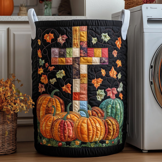 The Fall For Jesus Quilted Laundry Basket Tote